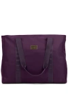Badgley Mischka Uncomplicated Nylon Weekender Travel Tote Bag In Purple