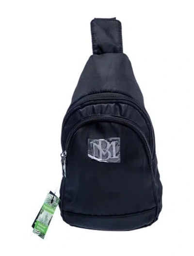 Pre-owned Badgley Mischka Vegan Leather Backpack In Blue