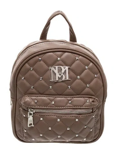 Pre-owned Badgley Mischka Vegan Leather Backpack W/ Tags In Brown