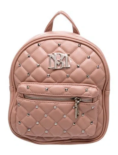 Pre-owned Badgley Mischka Vegan Leather Backpack W/ Tags In Neutral