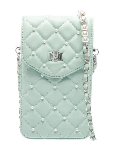 Pre-owned Badgley Mischka Vegan Leather Clutch W/ Tags In Blue