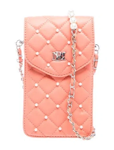 Pre-owned Badgley Mischka Vegan Leather Clutch W/ Tags In Orange