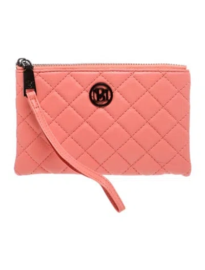 Pre-owned Badgley Mischka Vegan Leather Clutch W/ Tags In Orange