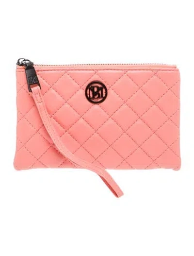 Pre-owned Badgley Mischka Vegan Leather Clutch W/ Tags In Orange