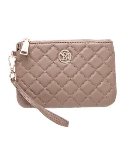 Pre-owned Badgley Mischka Vegan Leather Clutch W/ Tags In Pink
