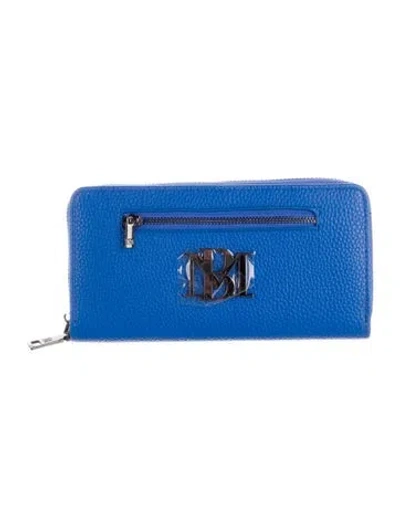 Pre-owned Badgley Mischka Vegan Leather Continental Wallet W/ Tags In Blue