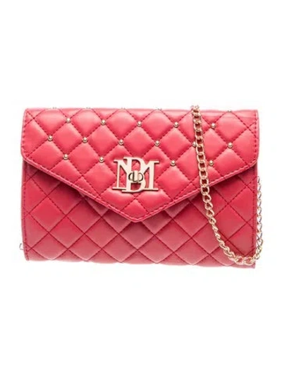 Pre-owned Badgley Mischka Vegan Leather Crossbody Bag W/ Tags In Burgundy