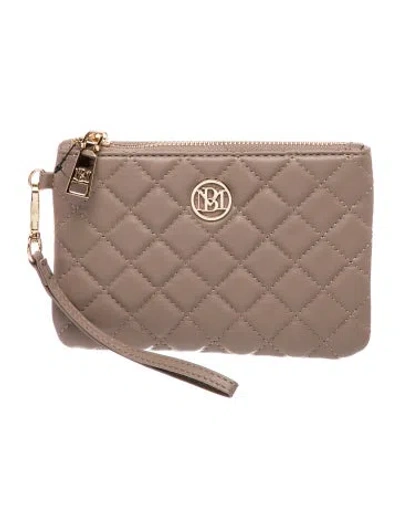 Pre-owned Badgley Mischka Vegan Leather Crossbody Bag W/ Tags In Neutral
