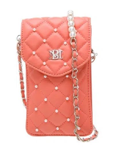 Pre-owned Badgley Mischka Vegan Leather Crossbody Bag W/ Tags In Orange