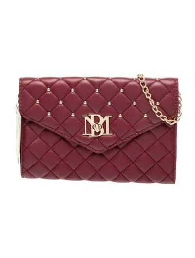 Pre-owned Badgley Mischka Vegan Leather Crossbody Bag W/ Tags In Red