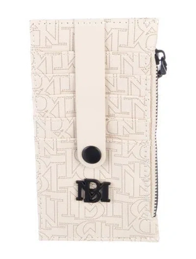 Pre-owned Badgley Mischka Vegan Leather Graphic Print Card Holder W/ Tags In Neutrals