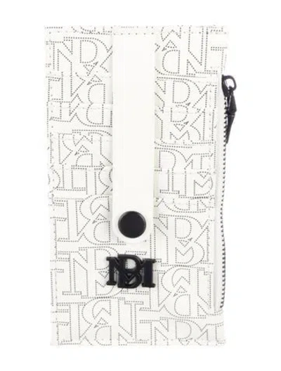 Pre-owned Badgley Mischka Vegan Leather Graphic Print Card Holder W/ Tags In Neutrals