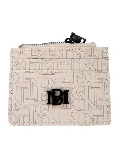 Pre-owned Badgley Mischka Vegan Leather Graphic Print Card Holder W/ Tags In Neutrals