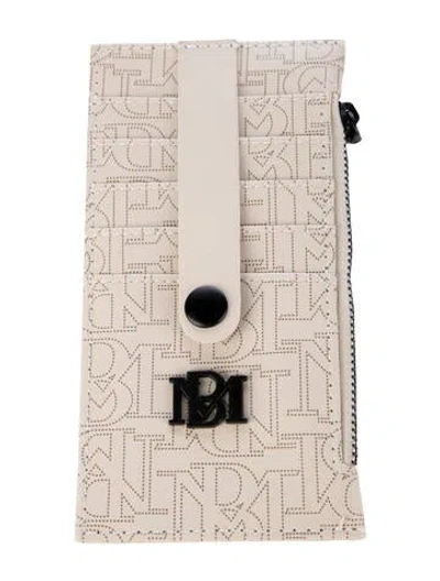 Pre-owned Badgley Mischka Vegan Leather Graphic Print Card Holder W/ Tags In Neutrals