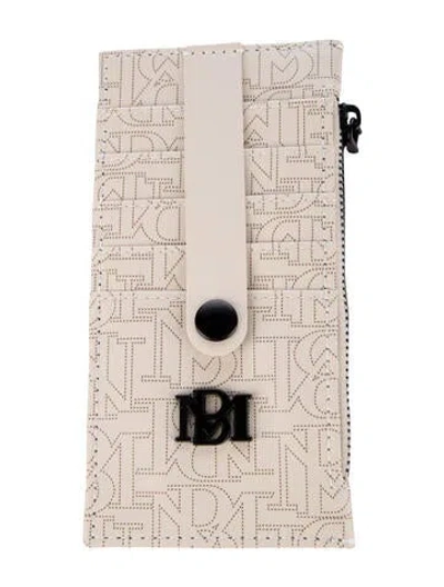 Pre-owned Badgley Mischka Vegan Leather Graphic Print Card Holder W/ Tags In Neutrals