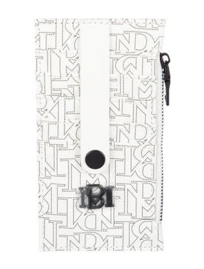 Pre-owned Badgley Mischka Vegan Leather Printed Wallet W/ Tags In White
