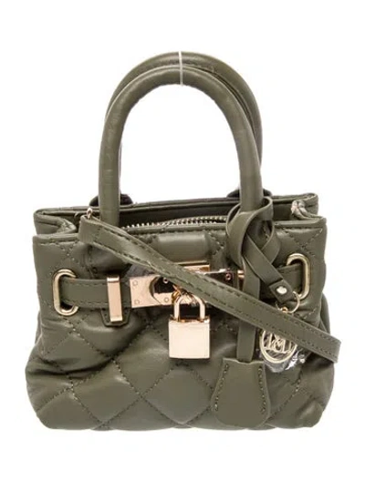Pre-owned Badgley Mischka Vegan Leather Shoulder Bag In Green