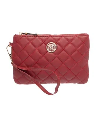 Pre-owned Badgley Mischka Vegan Leather Studio In Red