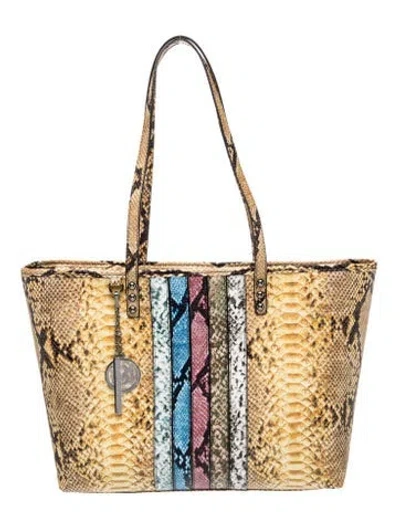 Pre-owned Badgley Mischka Vegan Leather Tote W/ Tags In Neutral