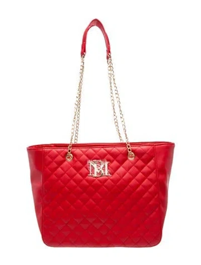 Pre-owned Badgley Mischka Vegan Leather Tote W/ Tags In Red
