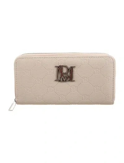Pre-owned Badgley Mischka Vegan Leather Wallet In Neutral