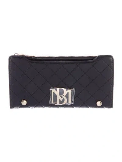Pre-owned Badgley Mischka Vegan Leather Wallet W/ Tags In Black