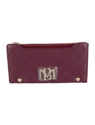 Pre-owned Badgley Mischka Vegan Leather Wallet W/ Tags In Burgundy
