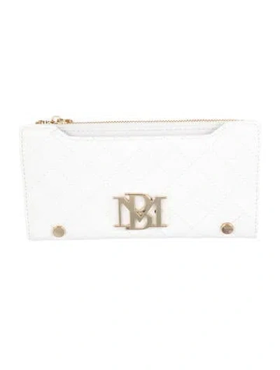 Pre-owned Badgley Mischka Vegan Leather Wallet W/ Tags In White