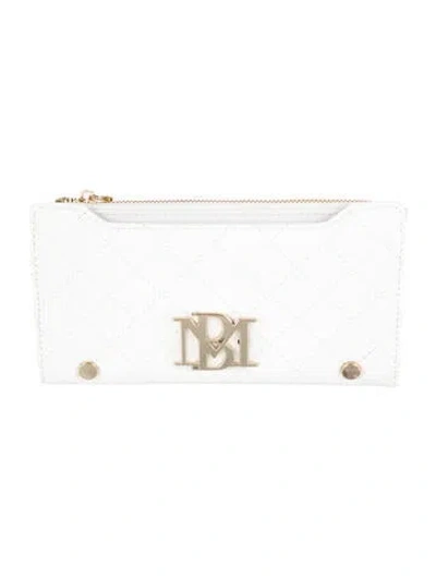 Pre-owned Badgley Mischka Vegan Leather Wallet W/ Tags In White