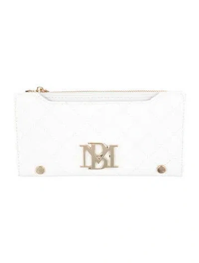 Pre-owned Badgley Mischka Vegan Leather Wallet W/ Tags In White