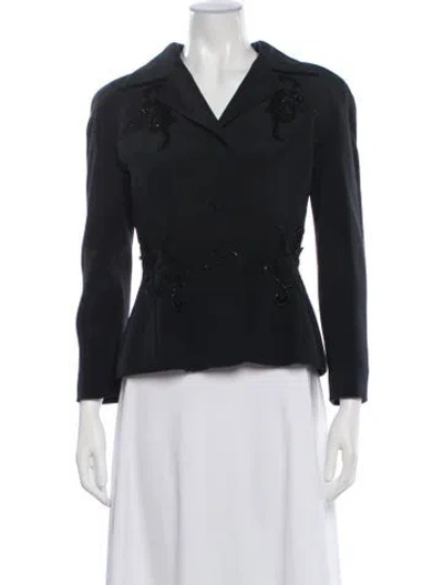 Pre-owned Badgley Mischka Vintage 1980's Blazer In Black