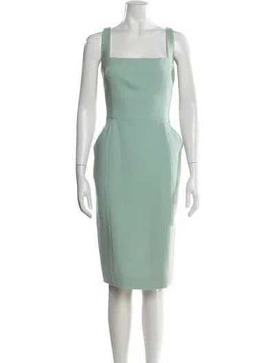 Pre-owned Badgley Mischka Vintage Knee-length Dress In Green