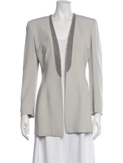 Pre-owned Badgley Mischka Vintage Late 1990's - Early 2000's Coat In Grey