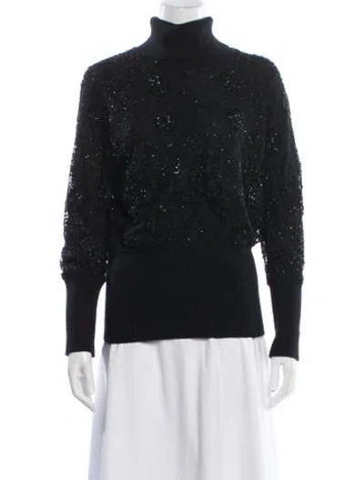 Pre-owned Badgley Mischka Vintage Mesh Sweater In Blue