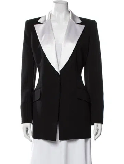 Pre-owned Badgley Mischka Vintage Wool Coat In Black