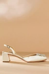 Badgley Mischka Vivia Slingback Heels In White