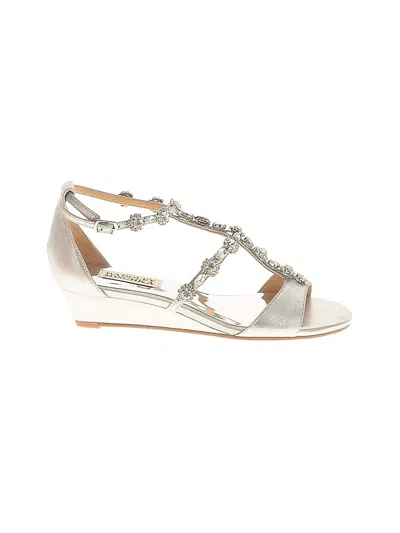 Pre-owned Badgley Mischka Wedges In Silver