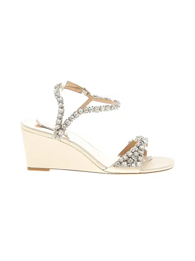 Pre-owned Badgley Mischka Wedges In Silver