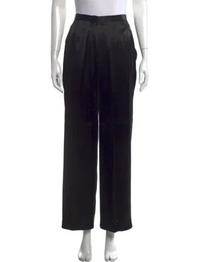 Pre-owned Badgley Mischka Wide Leg Pants In Black