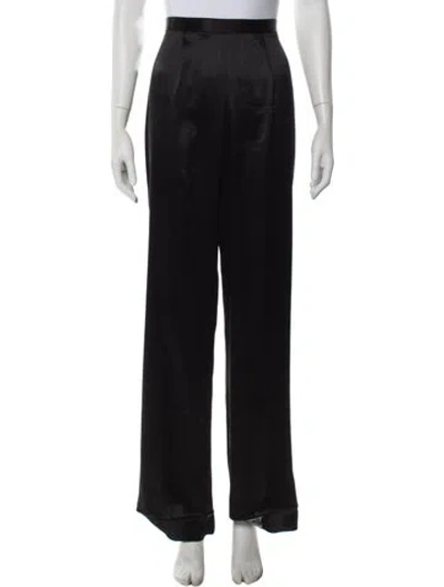 Pre-owned Badgley Mischka Wide Leg Pants In Black