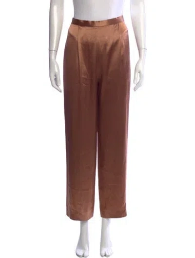Pre-owned Badgley Mischka Wide Leg Pants In Brown