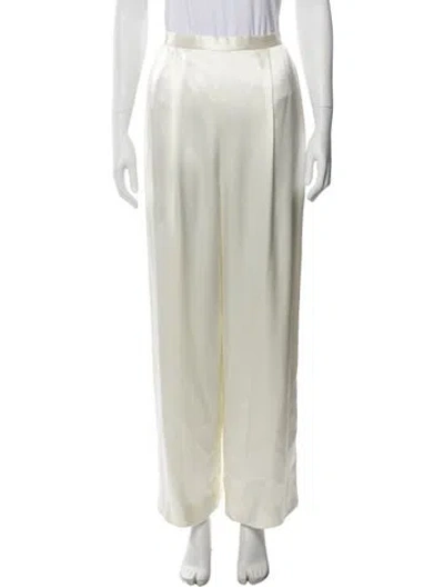 Pre-owned Badgley Mischka Wide Leg Pants In Neutral