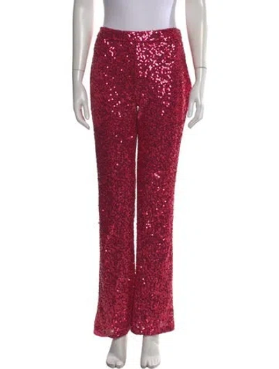 Pre-owned Badgley Mischka Wide Leg Pants In Pink