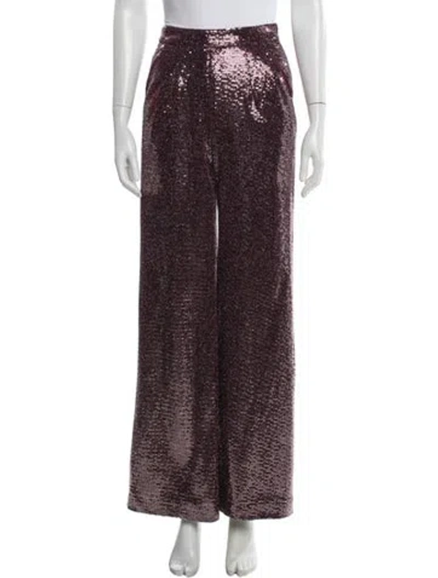 Pre-owned Badgley Mischka Wide Leg Pants In Purple