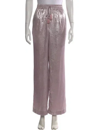 Pre-owned Badgley Mischka Wide Leg Pants In Purple