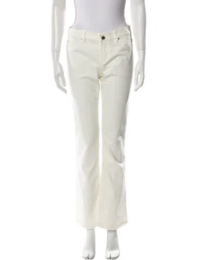 Pre-owned Badgley Mischka Wide Leg Pants In White