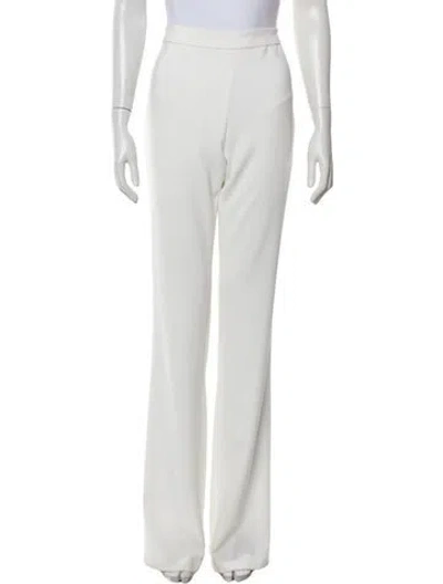 Pre-owned Badgley Mischka Wide Leg Pants In White
