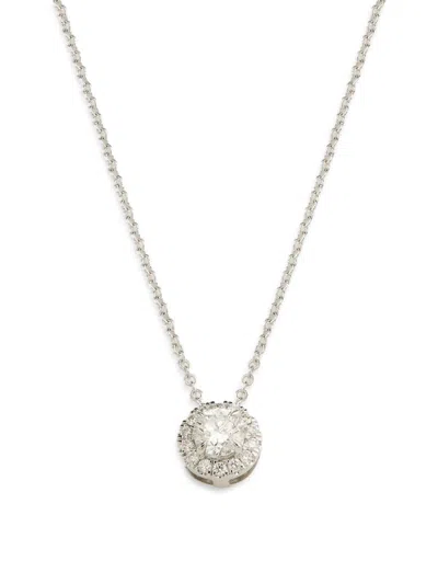 Badgley Mischka Women's 14k White Gold & 0.45-.057 Tcw Lab-grown Diamond Pendant Necklace