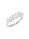 Badgley Mischka Women's 14k White Gold & 0.50 Tcw Lab-grown Pear Diamond Ring In Metallic