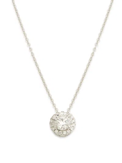 Badgley Mischka Women's 14k White Gold & 0.95-1.11 Tcw Lab-grown Diamond Pendant Necklace